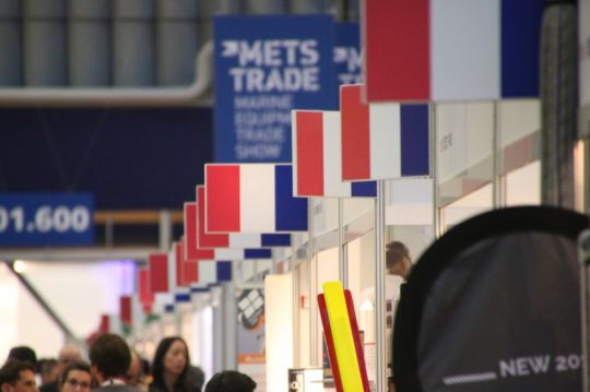 Stands du pavillon France au METS Trade