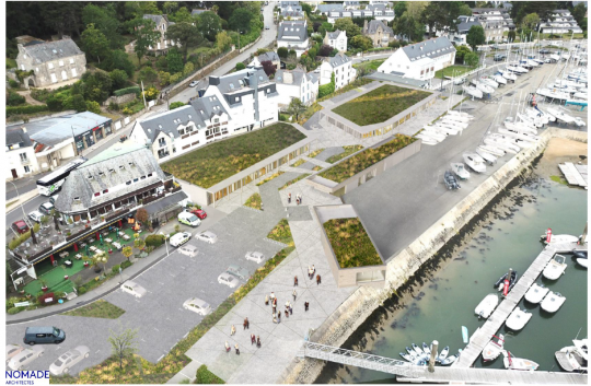 Futur pôle commerces du port de la Trinité sur Mer (Droits : Nomades Architectes)