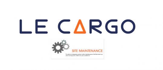 Le site du Cargo est officiellement en maintenance