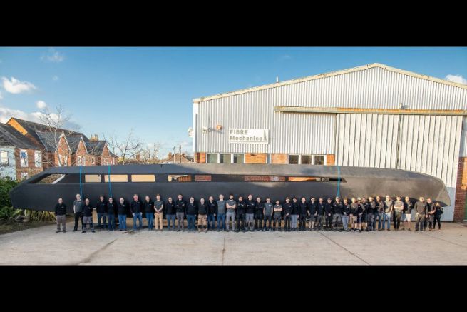 Scafo della prima cannoniera 80