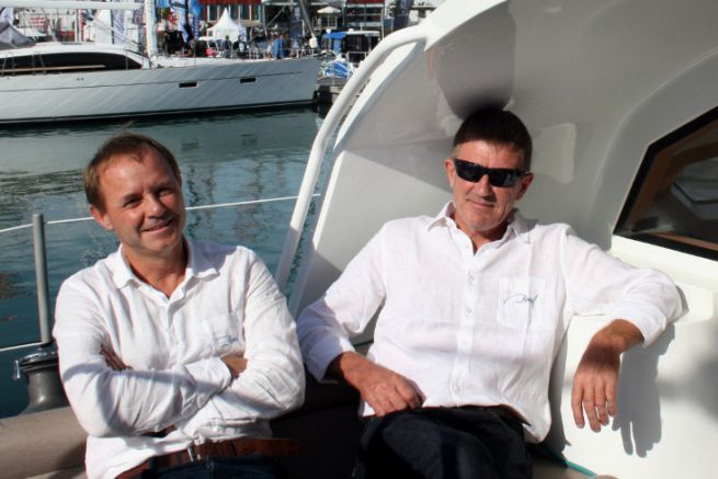 Jean-Franois Eeman e Jean-Franois Delvoye (da sinistra a destra), il duo alla testa delle barche a vela Boral