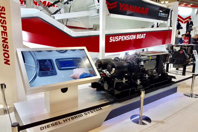 Presentazione motore ibrido marino Yanmar - Transfluid a Yokohama