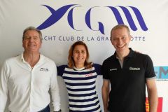 Paul Bastard, Presidente dello YCGM, Aude Trabach, Direttore dello YCGM e Guillaume Vuillardot, Direttore di Suzuki Marine Activity
